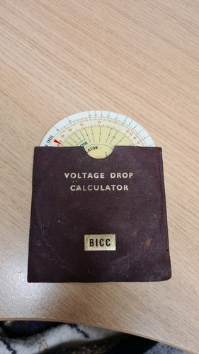 Bicc vintage voltage drop - voltage,