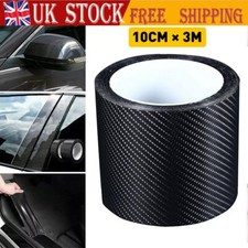 10cmX3m Carbon Fiber Car Sticker Door Sill Scuff Anti Scratch Tape Protector UK