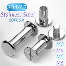 Chicago Screws A2 Stainless Belt Bolt Leather Craft Stud Bind Rivet Binding
