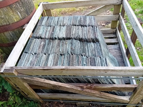 Reclaimed roof slates - roof, slates,
