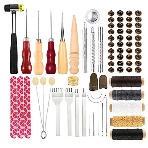 Leather working tools kit - working,