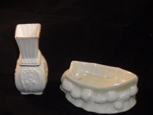 Belleek china model boat - belleek,