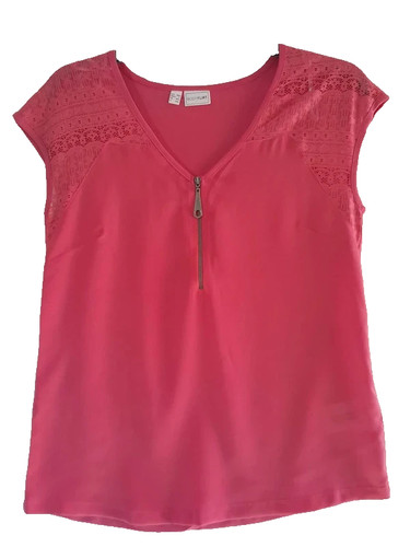 Cerise pink lace shoulder