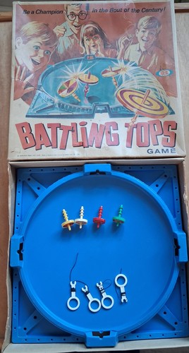 Vintage battling tops - battling, board