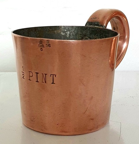 Antique copper rum measure - copper,