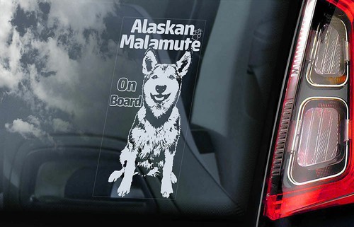 Alaskan malamute car sticker - malamute,