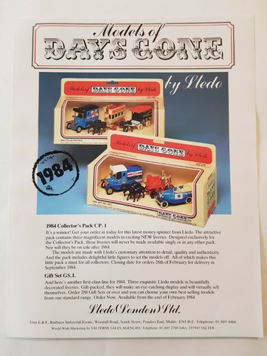 Lledo catalogue leaflet - lledo,