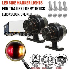 2Pcs Smoked Lens LED Side