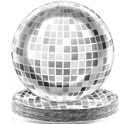 Disco plate birthday party - disco,