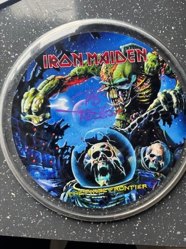 Iron maiden drumskin signed - maiden,