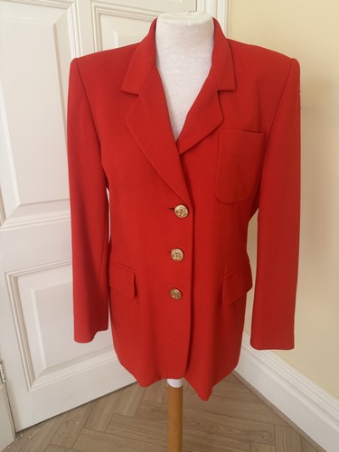 Escada scarlet red virgin wool - escada,