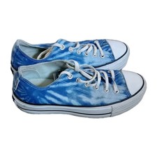 Converse All Star Blue Tie-dye Wedge Trainers Womens Girls Size 6 Lace Up Retro 