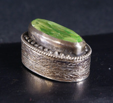 Antique 935 silver snuff