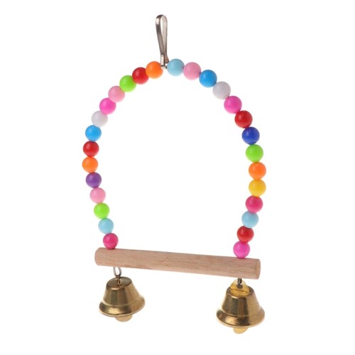 Bird swing chewing - bird, parrot