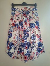 Floral cotton asymmetric hem