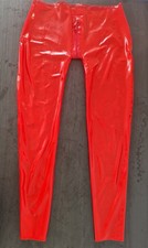 Red Latex Leggings
