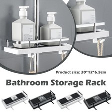 Bathroom Shelf Shower Pole Caddy Rack Storage Organiser Tray Holder Shelf UK