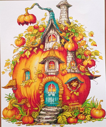 Pumpkin house 14 count - house,