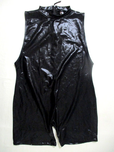 Black stretch pvc look shorts - stretch,