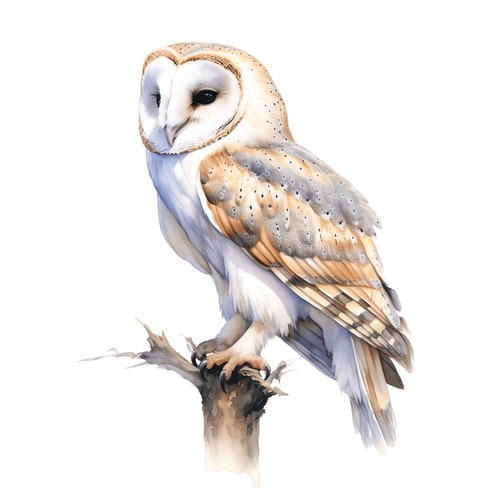 Sticker barn owl car - 2x,