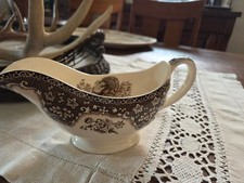 Spode Festival Brown Thanksgiving Turkey  Gravy Boat