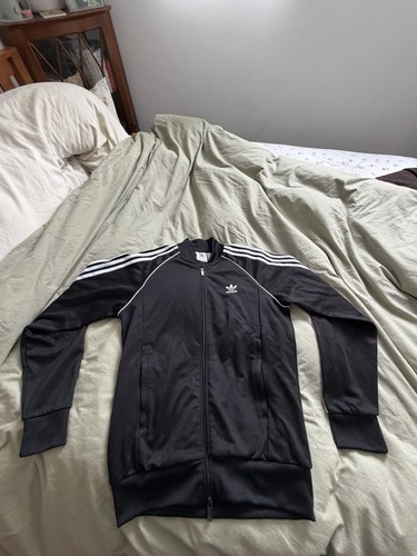 Black adidas tracksuit top - black,