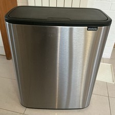 Brabantia Bo Recycling Touch Bin, 2 X 30L, Matt Steel