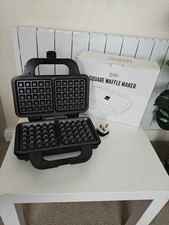 Global Gourmet Square Waffle Maker Iron Machine 1000 W | Non - Stick Coating