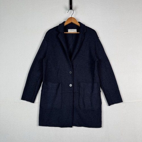 Zara wool longline navy blue - zara,