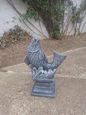 Concrete Fish Pond Animal Statue Garden Decor Ornament" free local delivery 