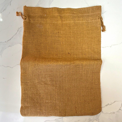Brown jute drawstring - jute, gift