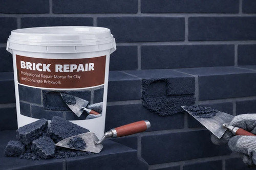 Slate blue brick repair - brick,