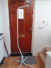 White Budgie Cage Stand, 65" high, excellent condition