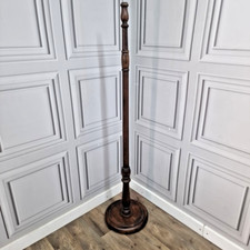 Retro Vintage Solid Wooden Turned Floor Light Standard Lamp – For Rewiring Resto