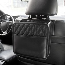 1x Leather Car Interior Storage Box Organizer Bag Seat Mount Holder Accessories