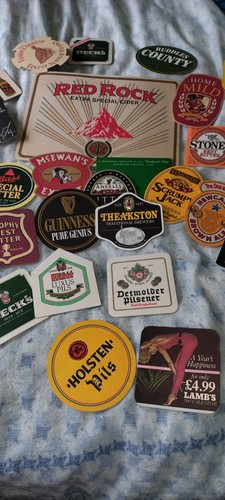 Job lot mixed beer mats - job,