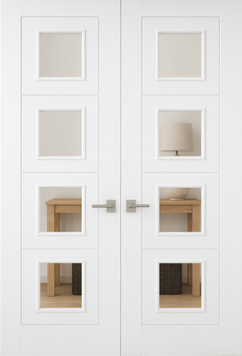 Masonite white primed ladder - white,