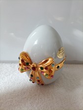 Collezione Polaris Capodimonte Swarovski Crystals Egg Figure Made In Italy