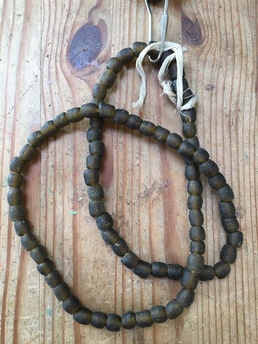 African glass beads - glass, 10-12mm