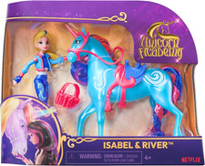 Unicorn Academy Isabel & River Doll Set with Saddle, Bridle & Hair Brush