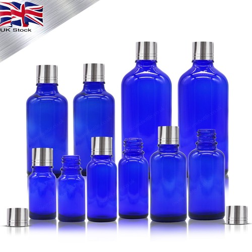 Cobalt blue glass - bottle, with