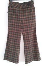 Mango Women's Checked Flared Trousers Size 12