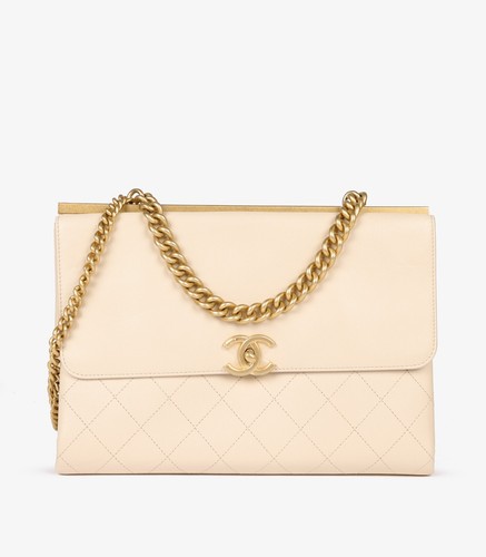 Chanel beige smooth quilted - chanel,