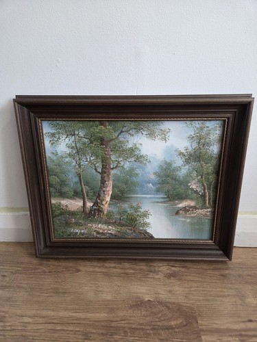 Vintage framed oil - oil, painting