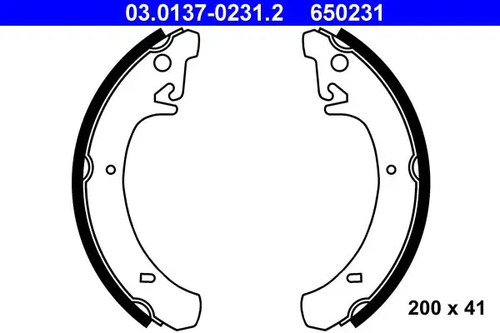 Brake shoes 0137 - shoes, 03.0137-0231.2