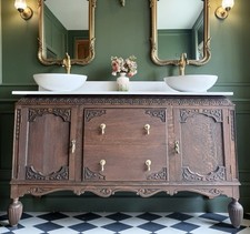 Heritage Dark Oak Vanity Sink
