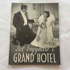 Abenteuer im Grandhotel Carola Höhn Maria Andergast 1943 Danish Movie Program