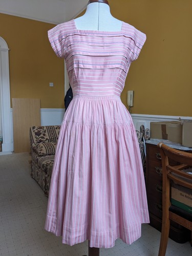 Vintage 1950s pink striped