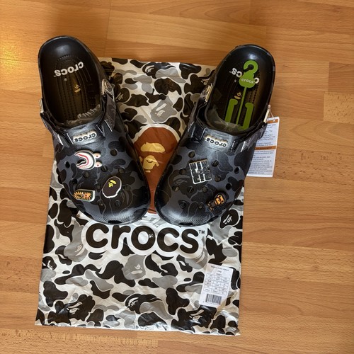 Bape crocs classic clog black - bape,