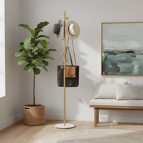 Freestanding metal coat - metal,